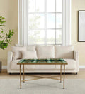 Konark Glass Top Coffee Table in Green Colour
