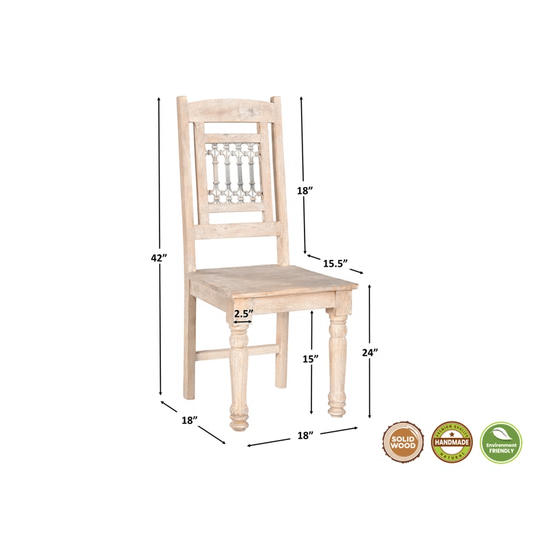 6 - Piece Solid Wood Dining Set - Ouch Cart 