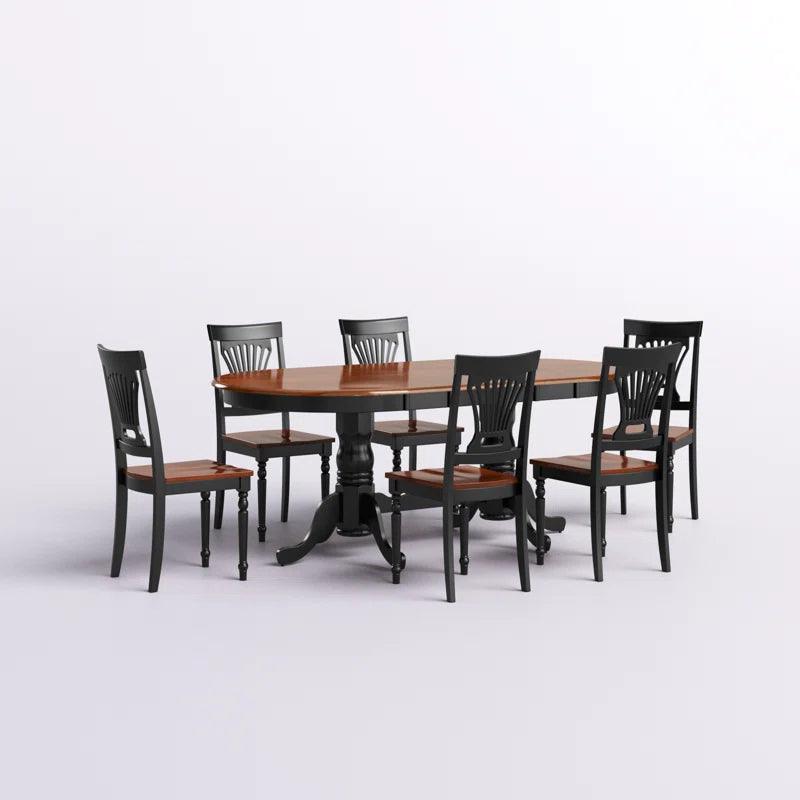 Extendable Solid Wood Double Pedestal Dining Set - Ouch Cart 