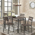 Metal 5-Piece Dining Table Set