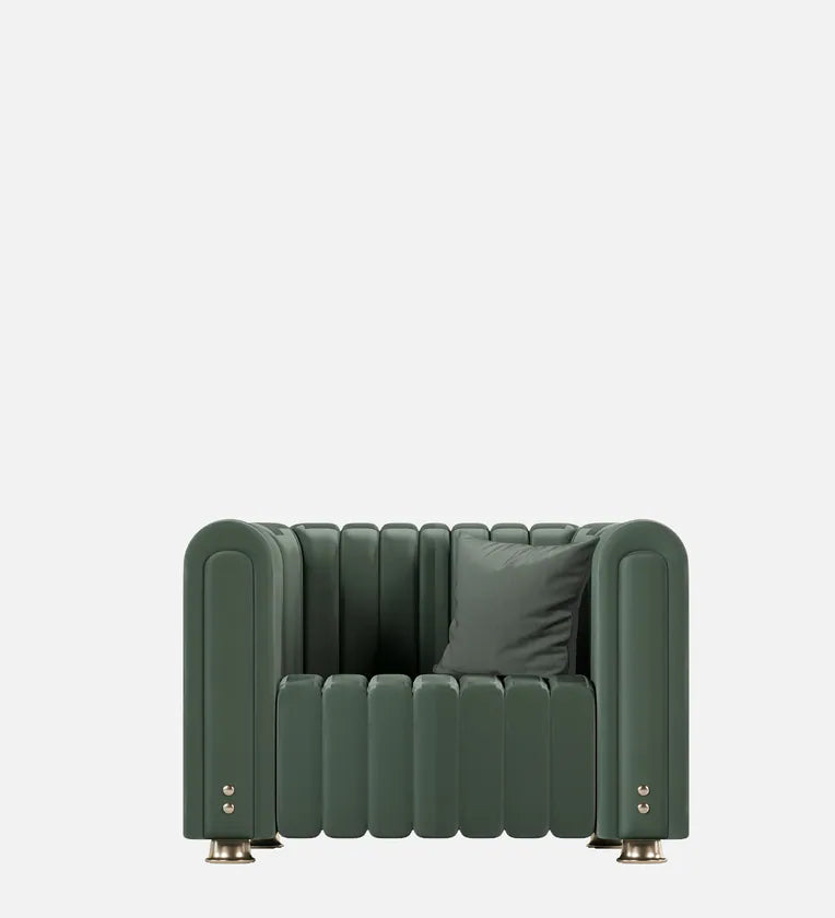 Leatherette1 Seater Sofa in Sage Green Colour