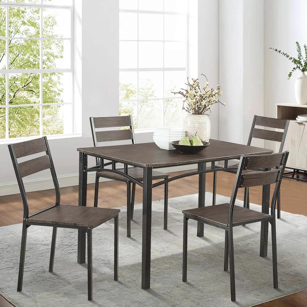 Metal 5-Piece Dining Table Set - Ouch Cart 