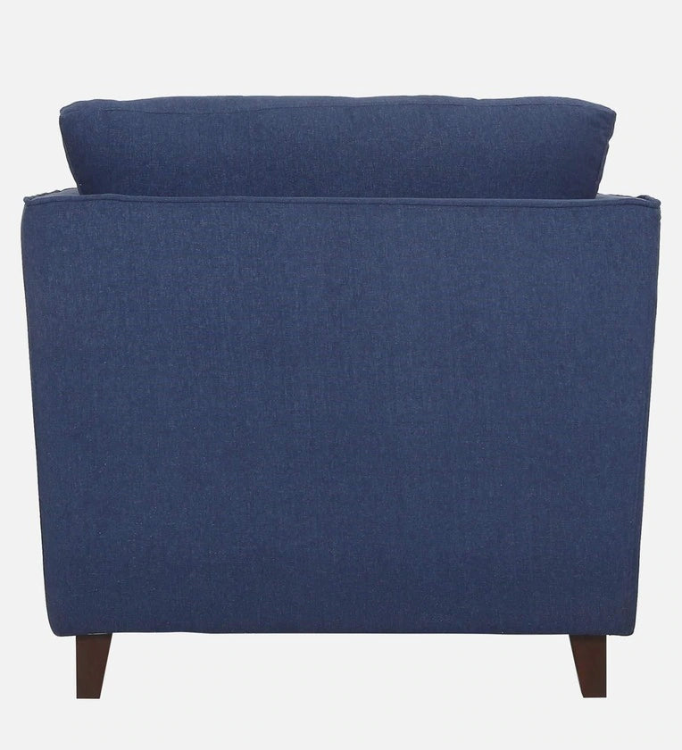 Fabric 1 Seater Sofa In Navy Blue Colour