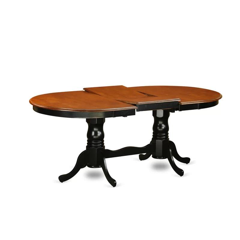 Extendable Solid Wood Double Pedestal Dining Set - Ouch Cart 