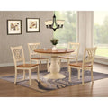 Solid Wood Pedestal Dining Set