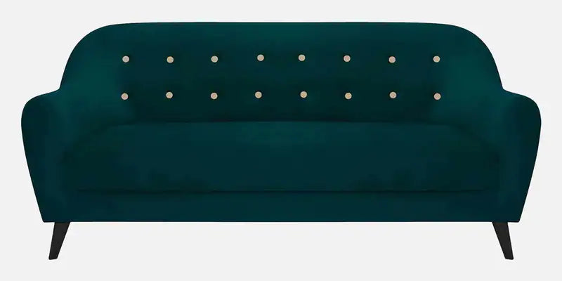 Velvet 3 Seater Sofa in Green Colour