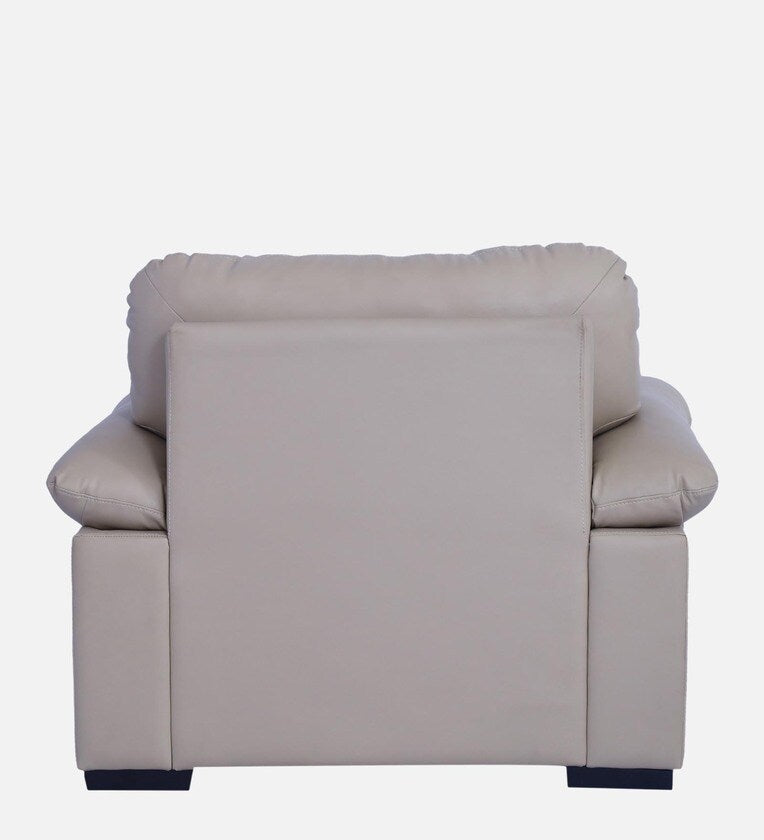 Leatherette 1 Seater Sofa in Beige Colour