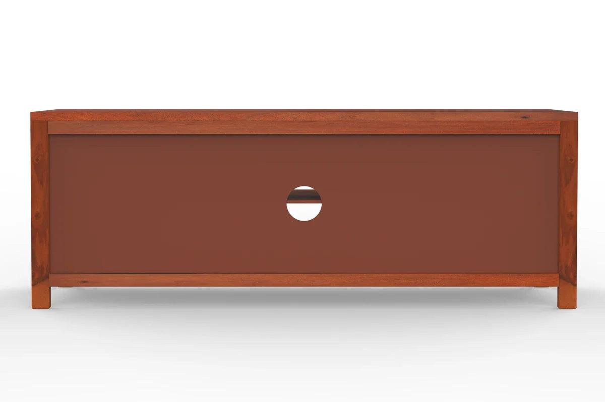 Pluto Sheesham Wood TV Unit In Reddish Rosewood