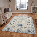 Light Blue Wool Romania 4x6 Feet  Hand-Tufted Carpet - Rug