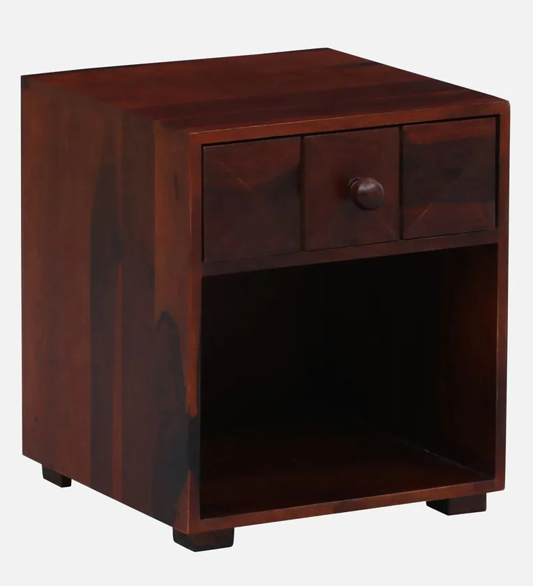 Sheesham Wood Bedside Table in Honey Colour