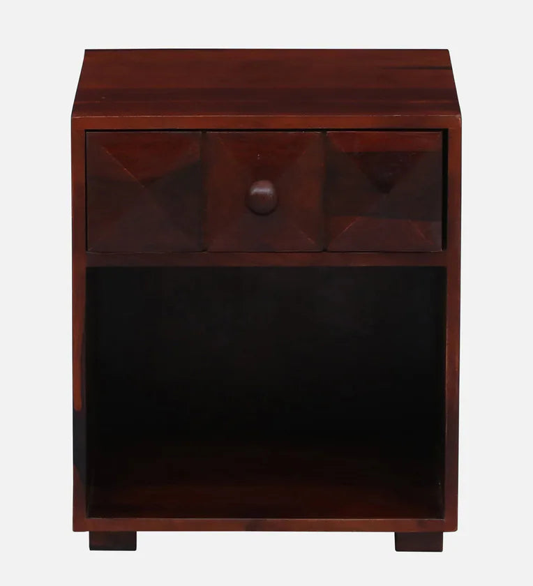 Sheesham Wood Bedside Table in Honey Colour