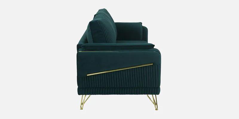 Velvet 3 Seater Sofa in Teal Blue Colour - Ouch Cart 