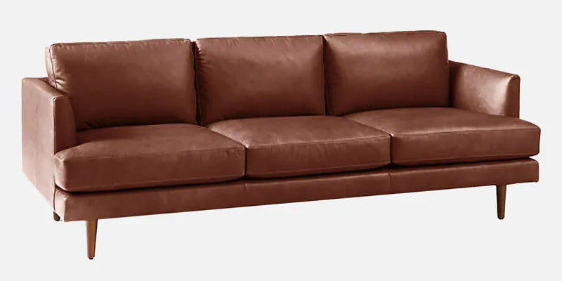 Leatherette 3 Seater Sofa in Lama Brown Colour