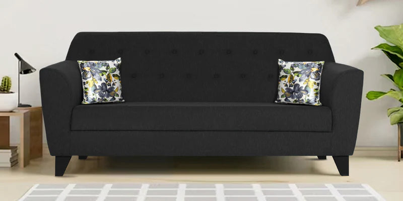 Fabric 3 Seater Sofa In Mystic Black Colour