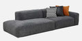 Fabric 3 Seater Sofa in Dark Grey Colour