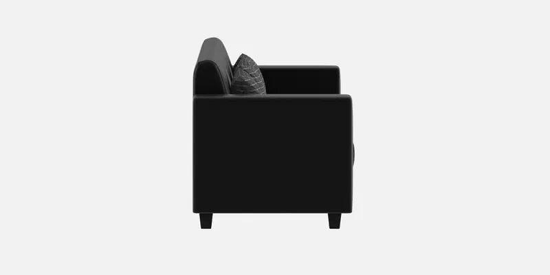 Fabric 3 Seater Sofa In Lama Black Colour - Ouch Cart 