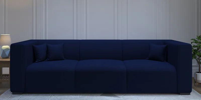 Fabric 3 Seater Sofa In Navy Blue Colour - Ouch Cart 