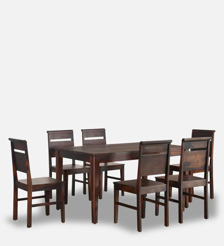 Sheesham Wood 6 Seater Dining Set in Country Light Finish
