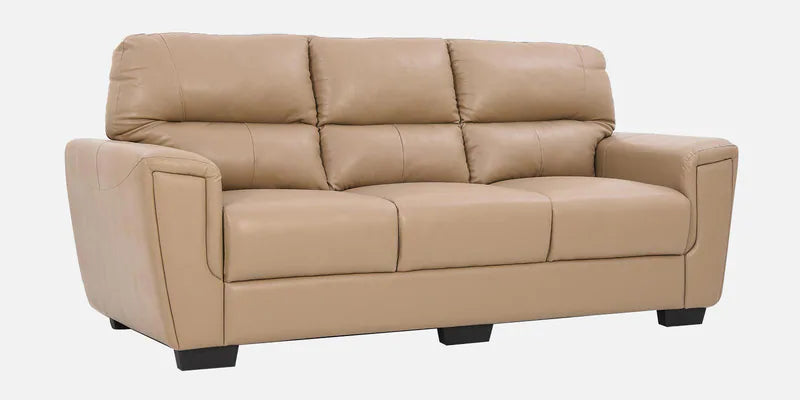 Leatherette 3 Seater Sofa in Beige Colour