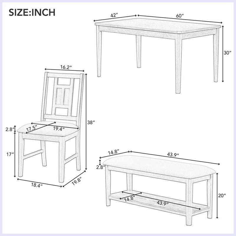 6 - Piece Dining Set - Ouch Cart 