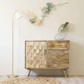 Darwin Mango Wood Sideboard in Natural Finish (Closed Cabinet)