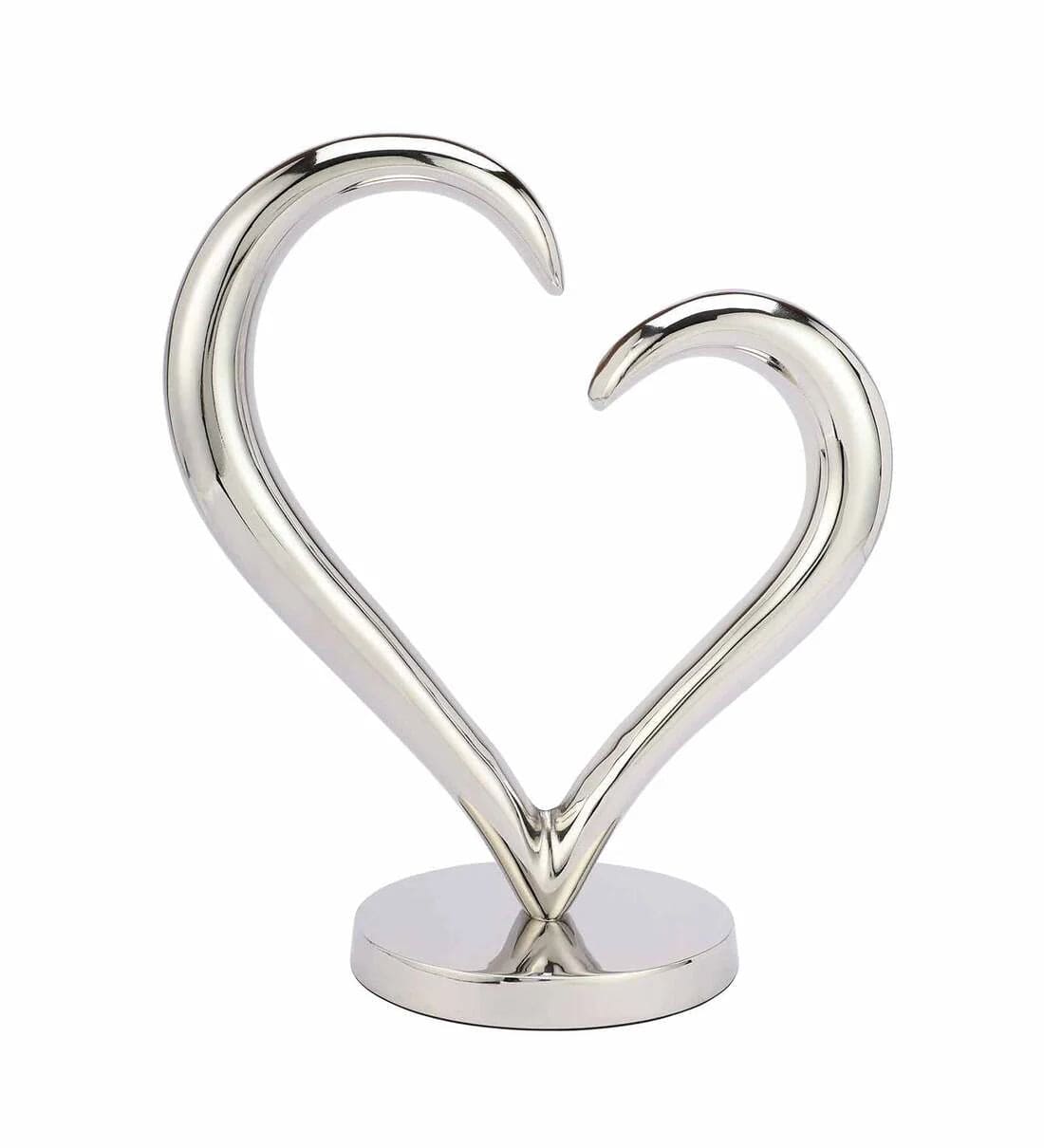 Silver Heart Iron Table Accent,