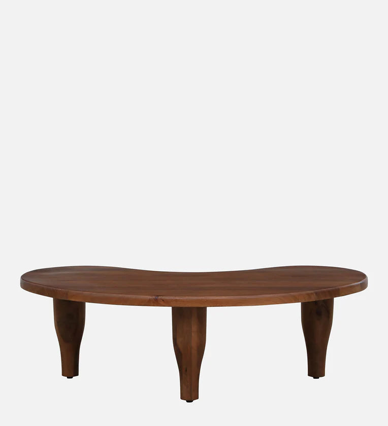 Solid Wood Coffee Table In Teak Finish
