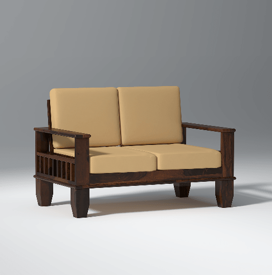 Fugleg Nest Sheesham Walnut Sofa In Dark Walnut Color - Ouch Cart 