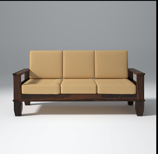 Fugleg Nest Sheesham Walnut Sofa In Dark Walnut Color - Ouch Cart 