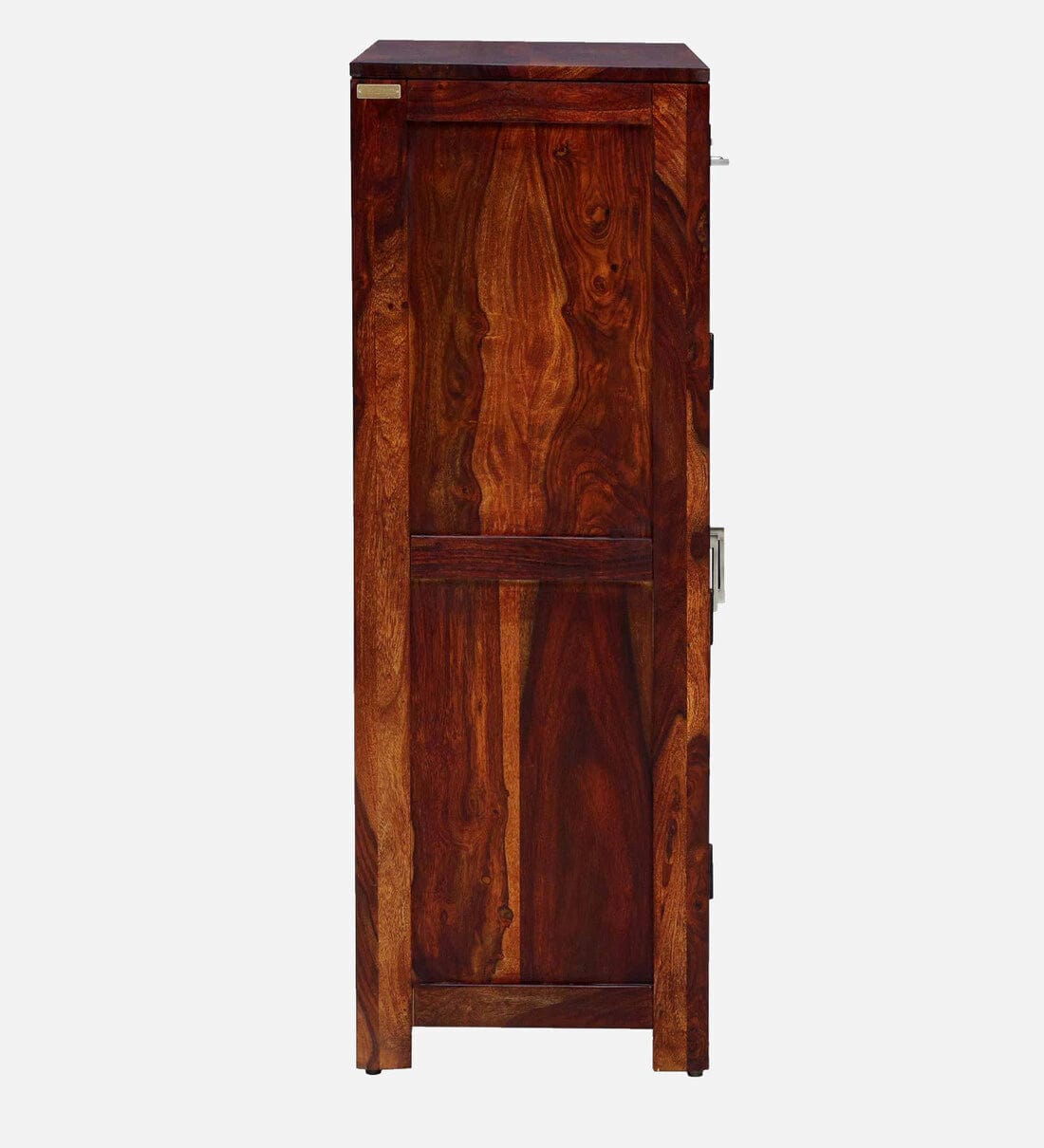 Stigen Sheesham Wood Shoe Cabinet In Honey Oak Finish,
