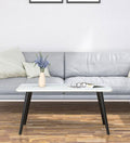 Marble Coffee Table in White Finish
