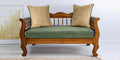 Teak Wood 2 Seater Sofa In Light Walnut