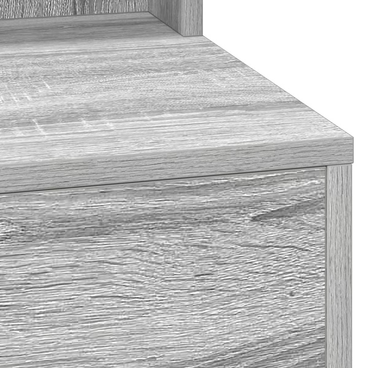 vidaXL Gray Sonoma Dressing Table – Engineered Wood Vanity Desk 31.1"x16.1"x53.1