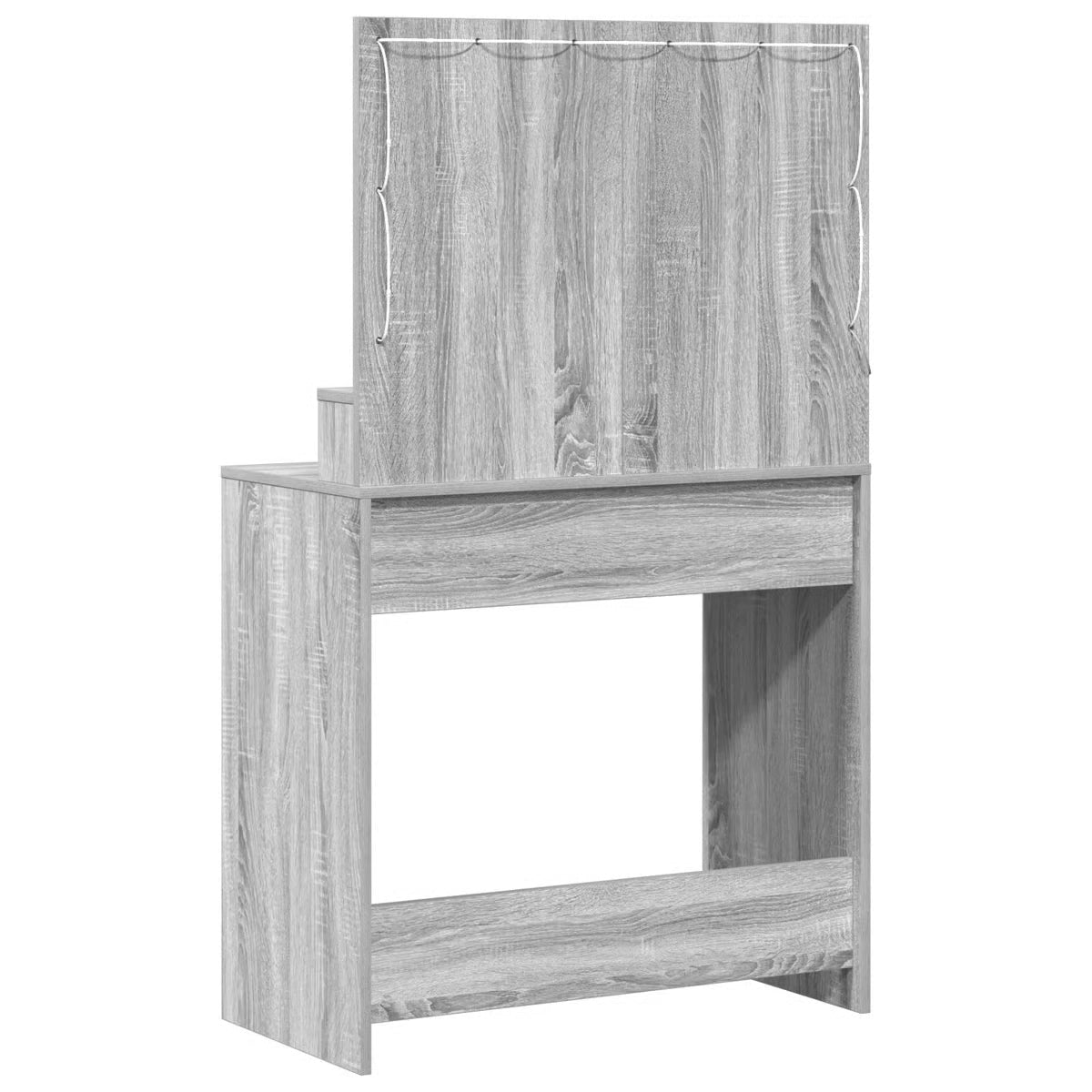 vidaXL Gray Sonoma Dressing Table – Engineered Wood Vanity Desk 31.1"x16.1"x53.1
