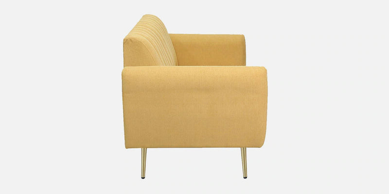 Fabric 2 Seater Sofa In Camel Yellow Colour