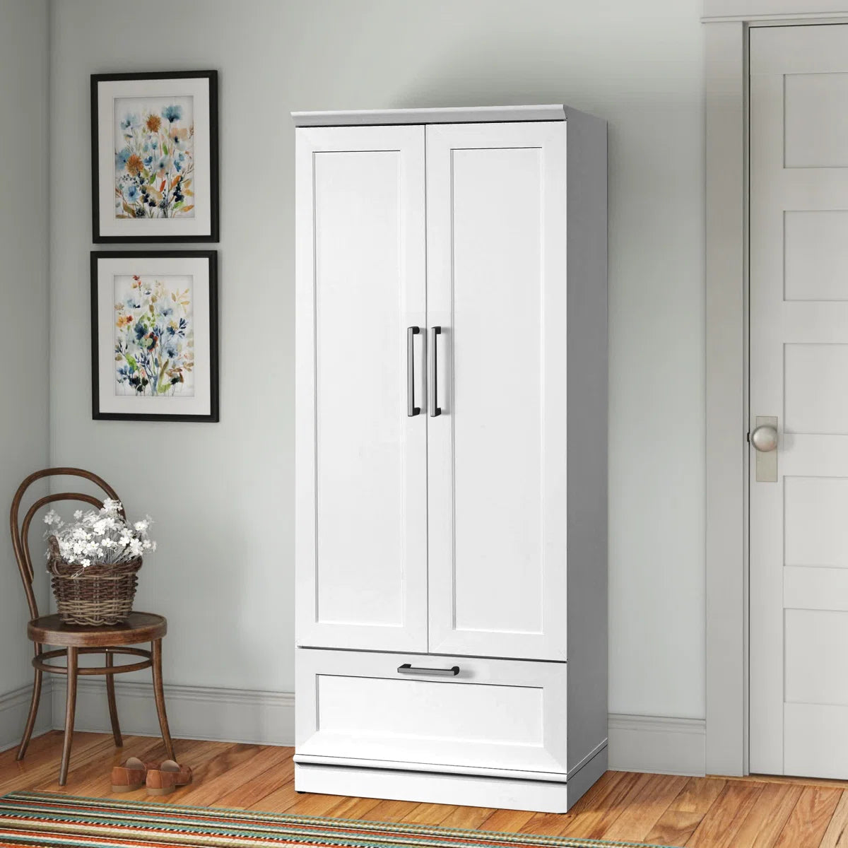 Modern Aliaya Armoire Wardrobe Closet with Storage