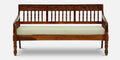 Sheesham Wood 3 Seater Sofa In Honey Oak Finish
