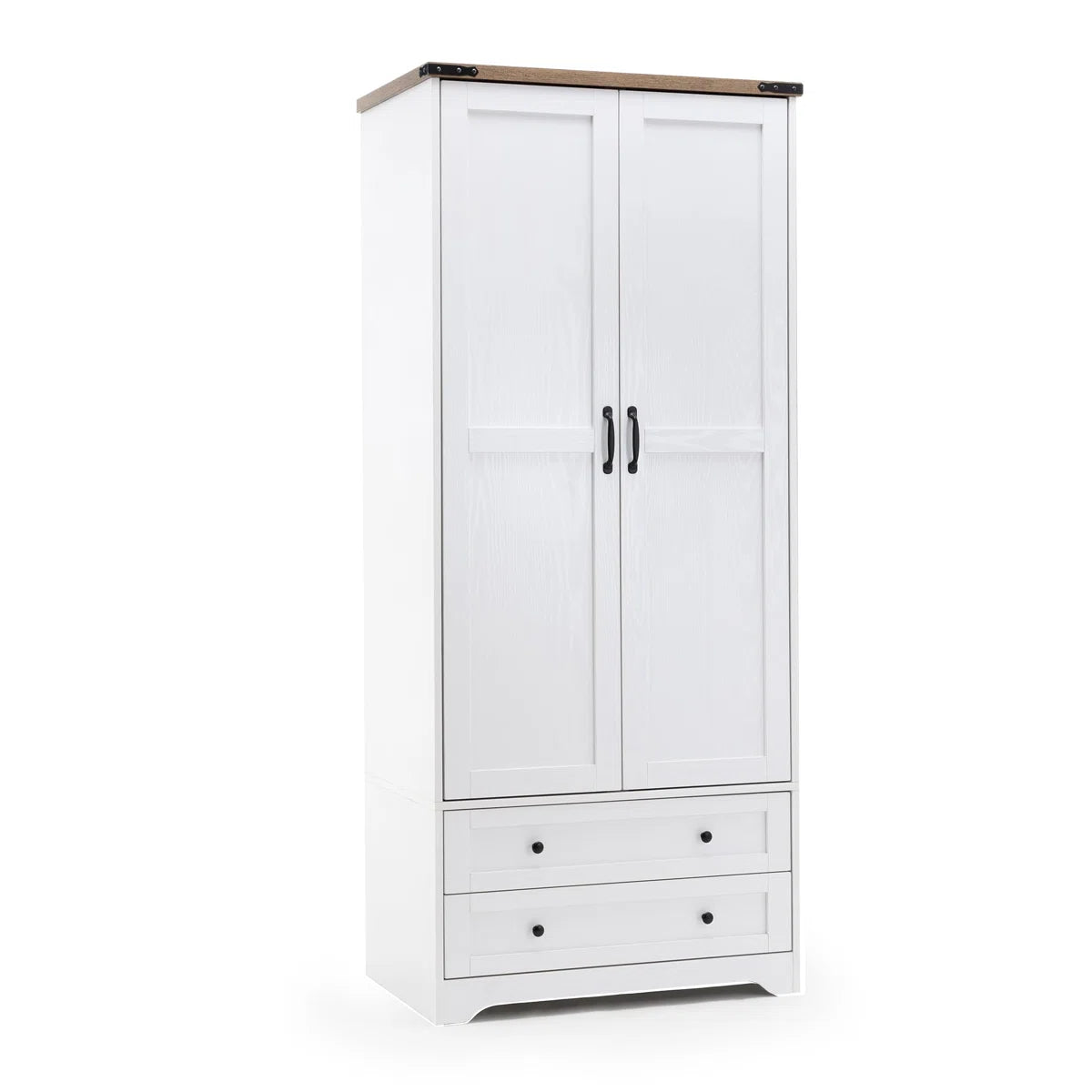 Classic American Country Vintage Solid Wood Armoire