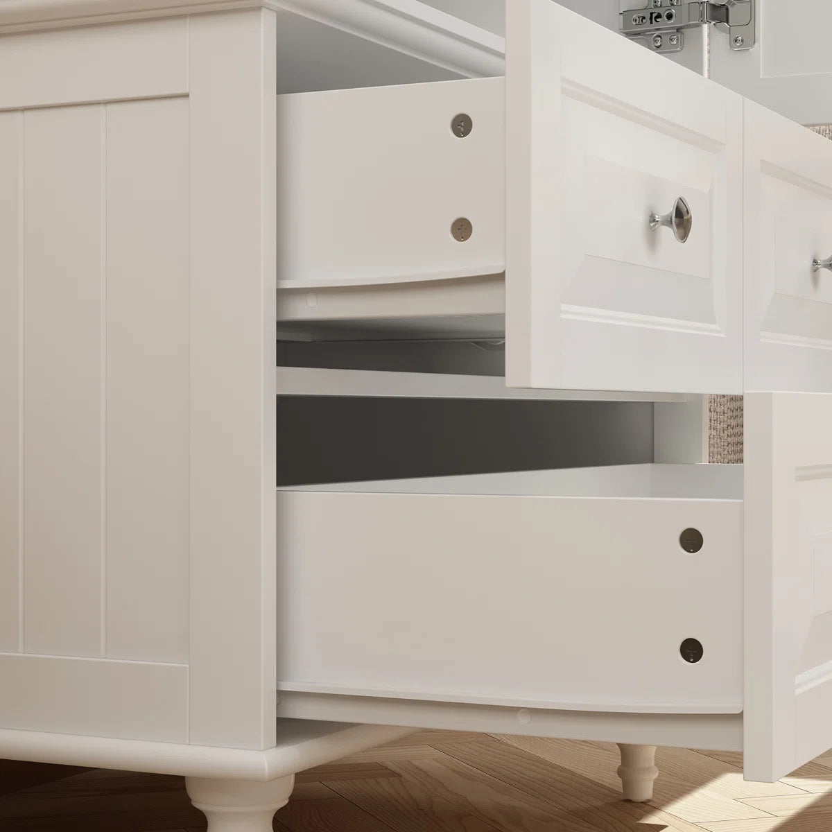 Elegant Talisha Wooden Wardrobe Armoire with 3 Large Drawers