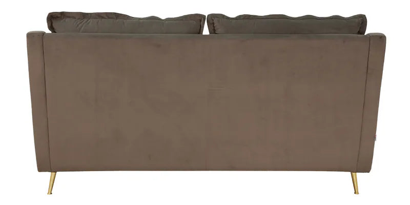 Velvet 3 Seater Sofa In Brown Colour