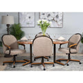 Solid Wood Top Double Pedestal Dining Set