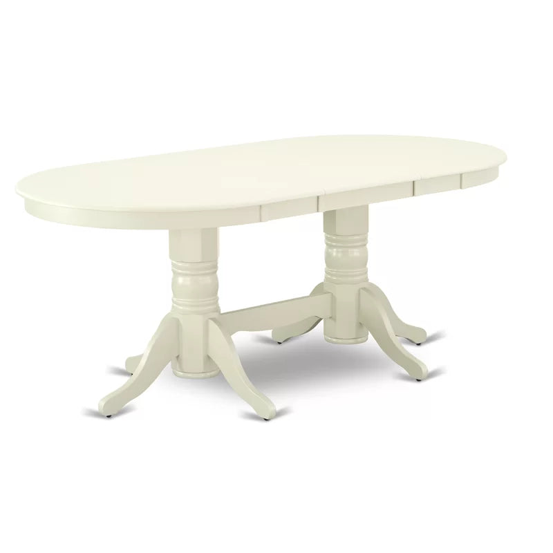 9 - Piece Extendable Solid Wood Double Pedestal Dining Set