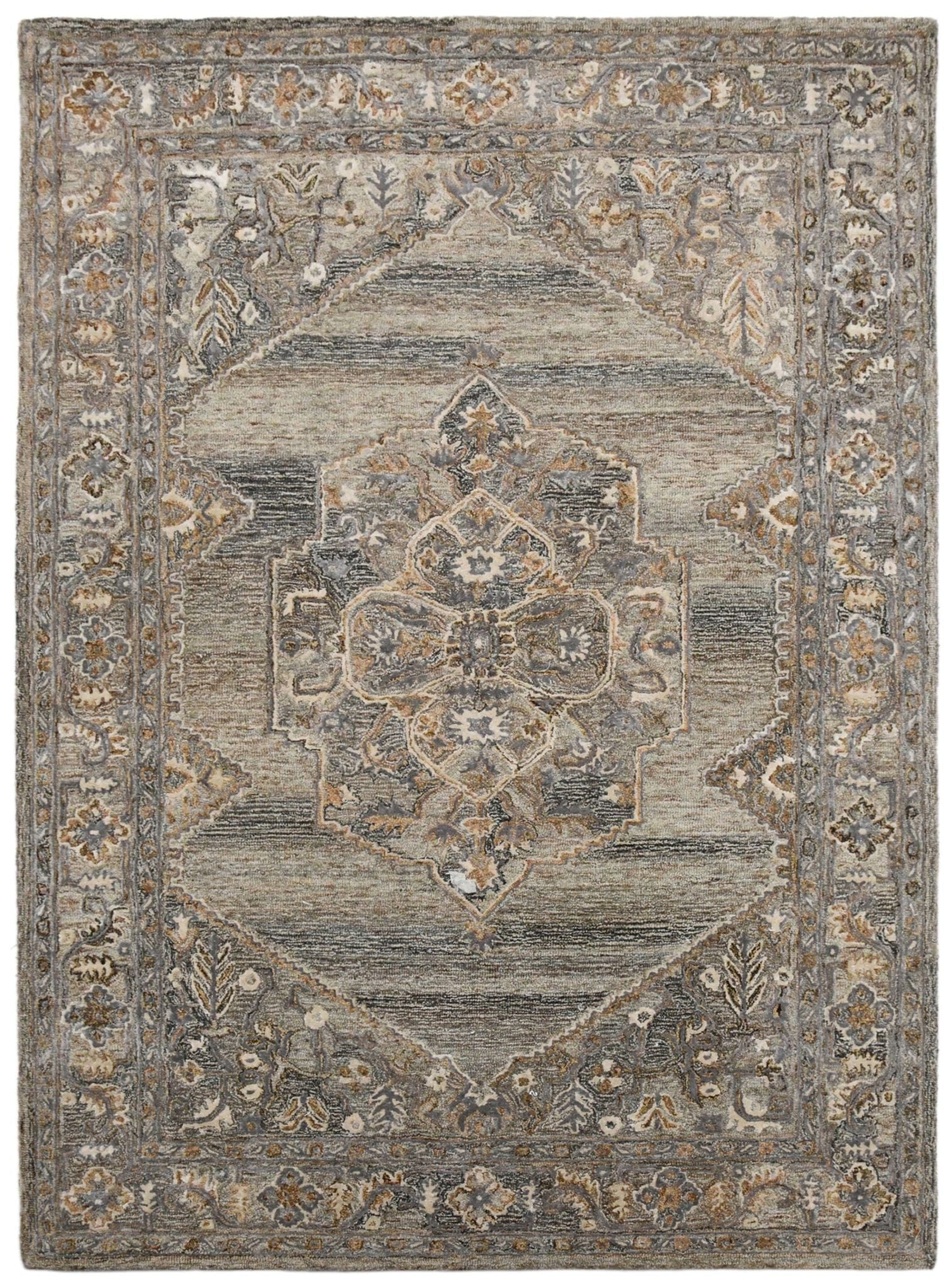 Camel Wool & Viscose Vestige 8X10 Feet  Hand-Tufted Carpet - Rug