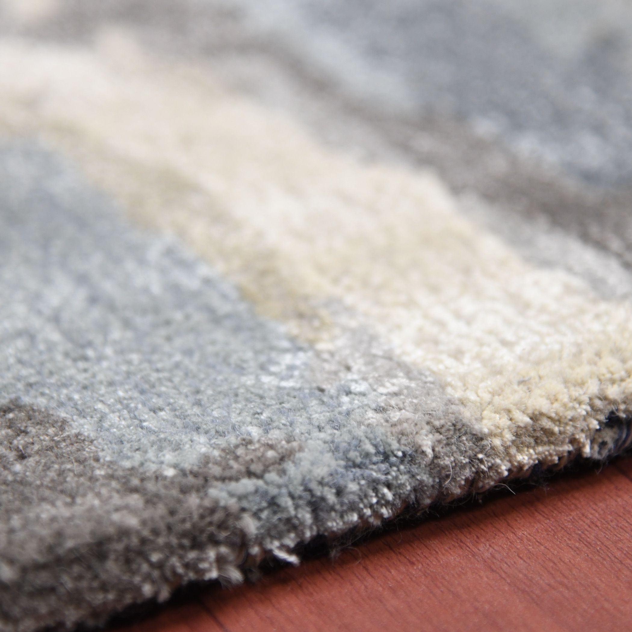 Sky Blue Wool & Viscose Dream Scape 4x6 Feet  Hand-Tufted Carpet - Rug