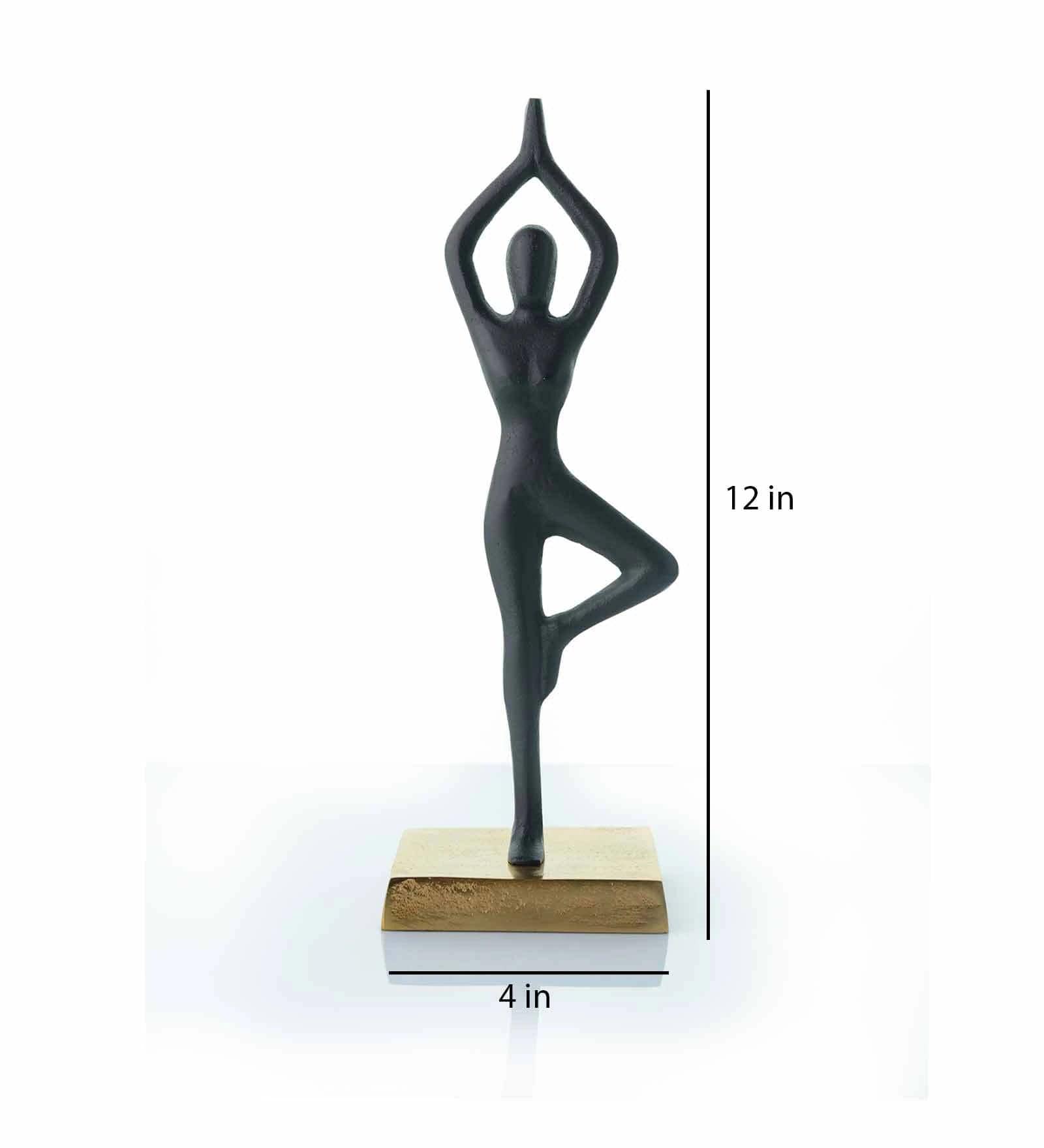 Yoga Girl Black Aluminium Table Accent,
