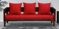 Sheesham Wood 3 Seater Sofa In Honey Oak Finish