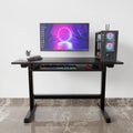 Zinnia Study Table with Keyboard Tray in Brown Color