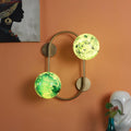 Gold And Green 2 Iron Wall Lights