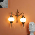 Fusty Aluminium Gold 2 Wall Lights