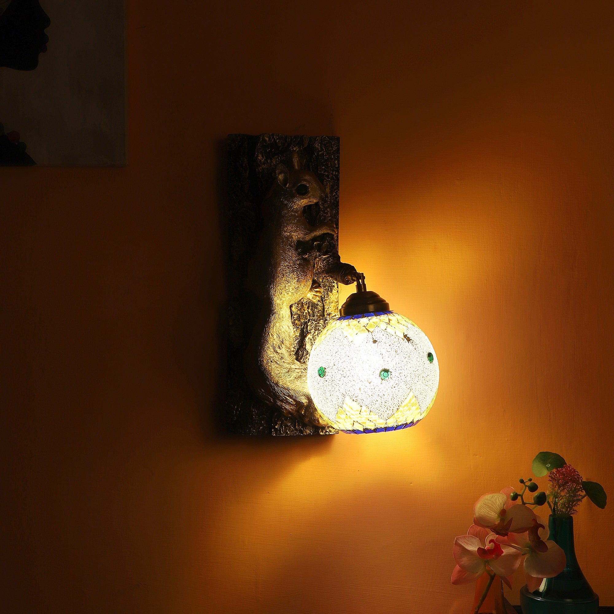 Black and Gold Wood Multicolor beautiful  Wall Lights